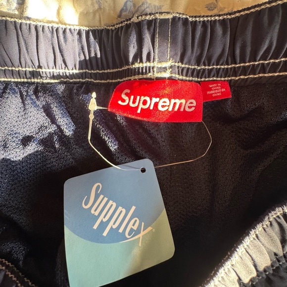 Supreme  spell out embroidered Dark Blue Logo Track Pants - Picture 5 of 10